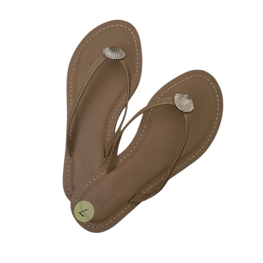 Brown Sandals with Shell Detail - Picture 2 of 3